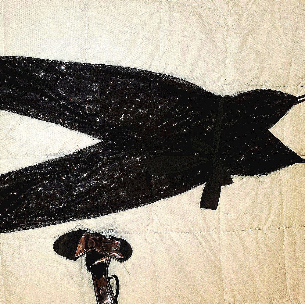Black sequin jumpsuit